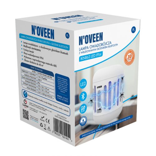 Пастка комах з Bluetooth динаміком і акумулятором Noveen IKN863 LED IPX4